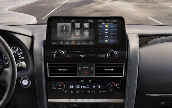 2023 Nissan Armada touchscreen and front console | Briggs Nissan in Manhattan KS