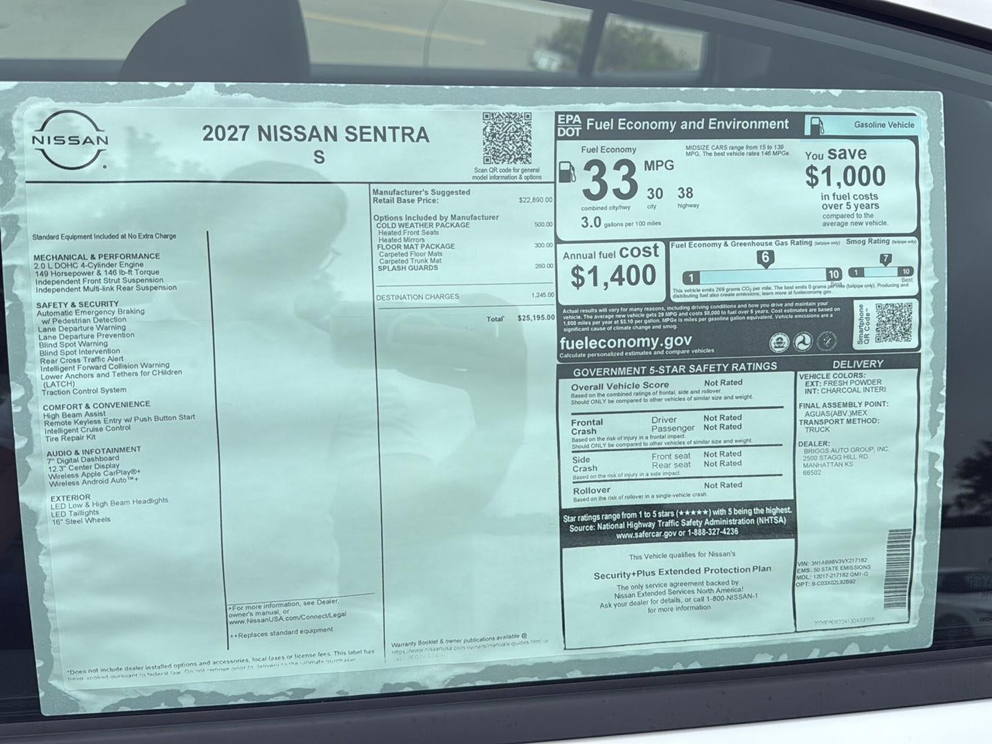 2027 Nissan Sentra S