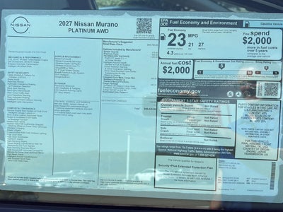 2027 Nissan Murano Platinum