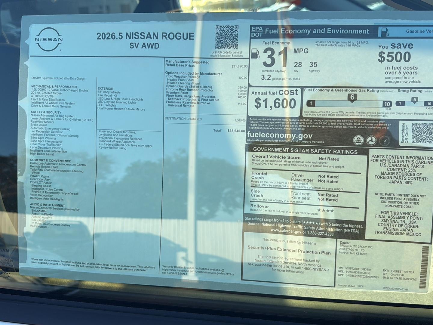 2026 Nissan Rogue SV