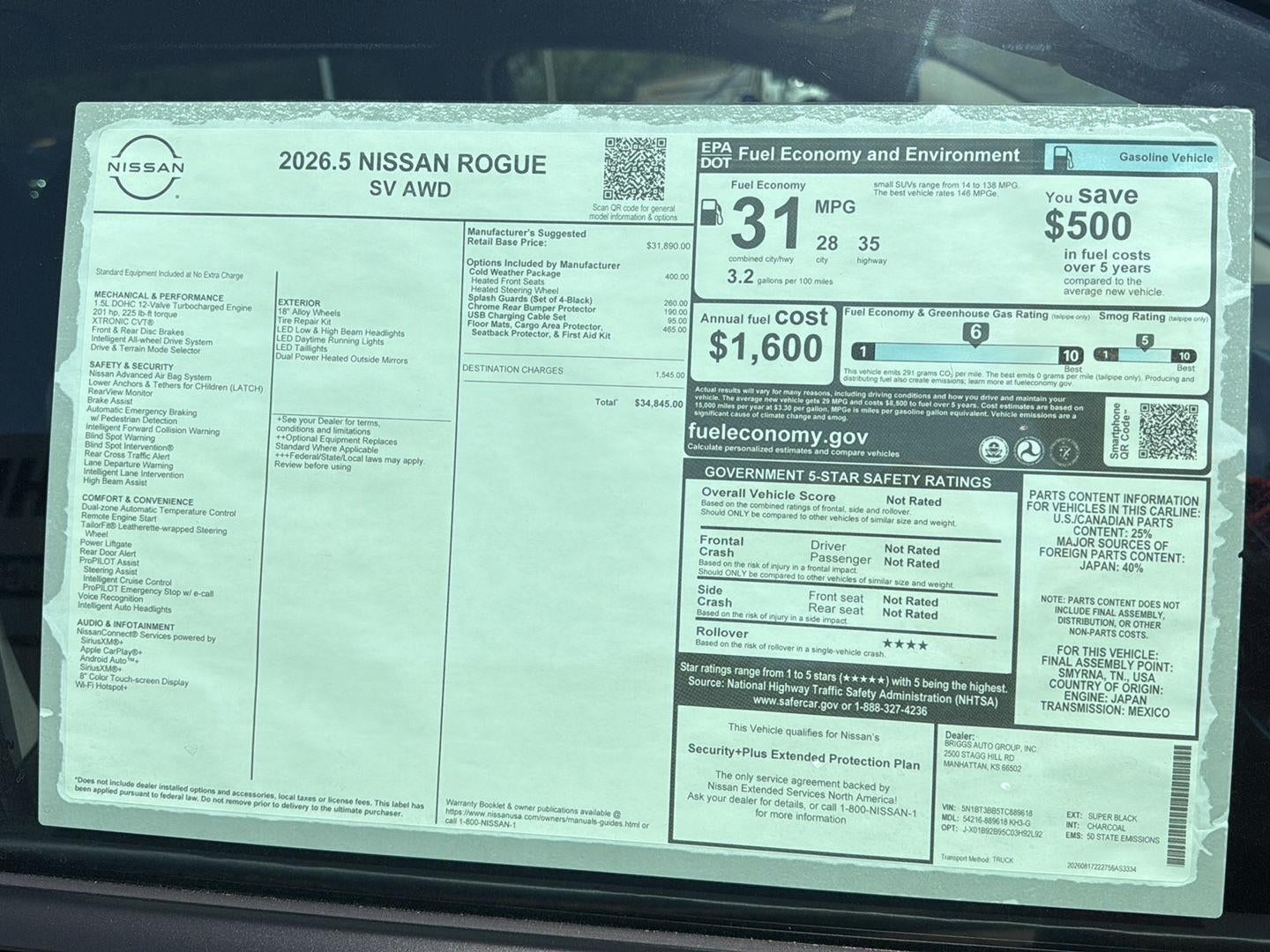 2026 Nissan Rogue SV
