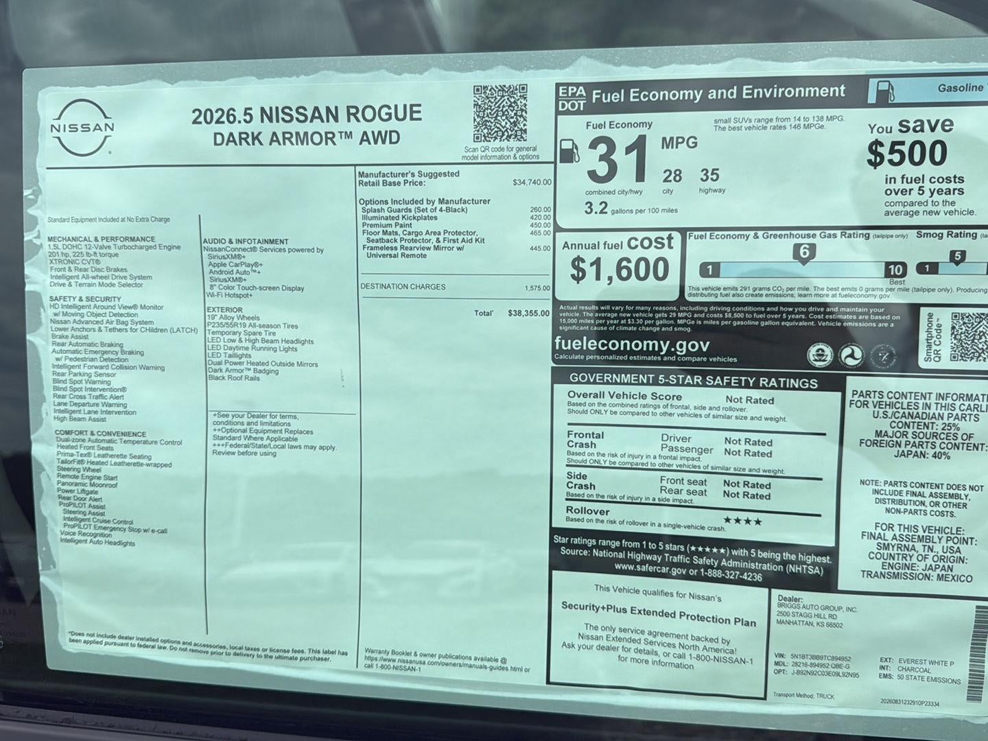 2026 Nissan Rogue Dark Armor™