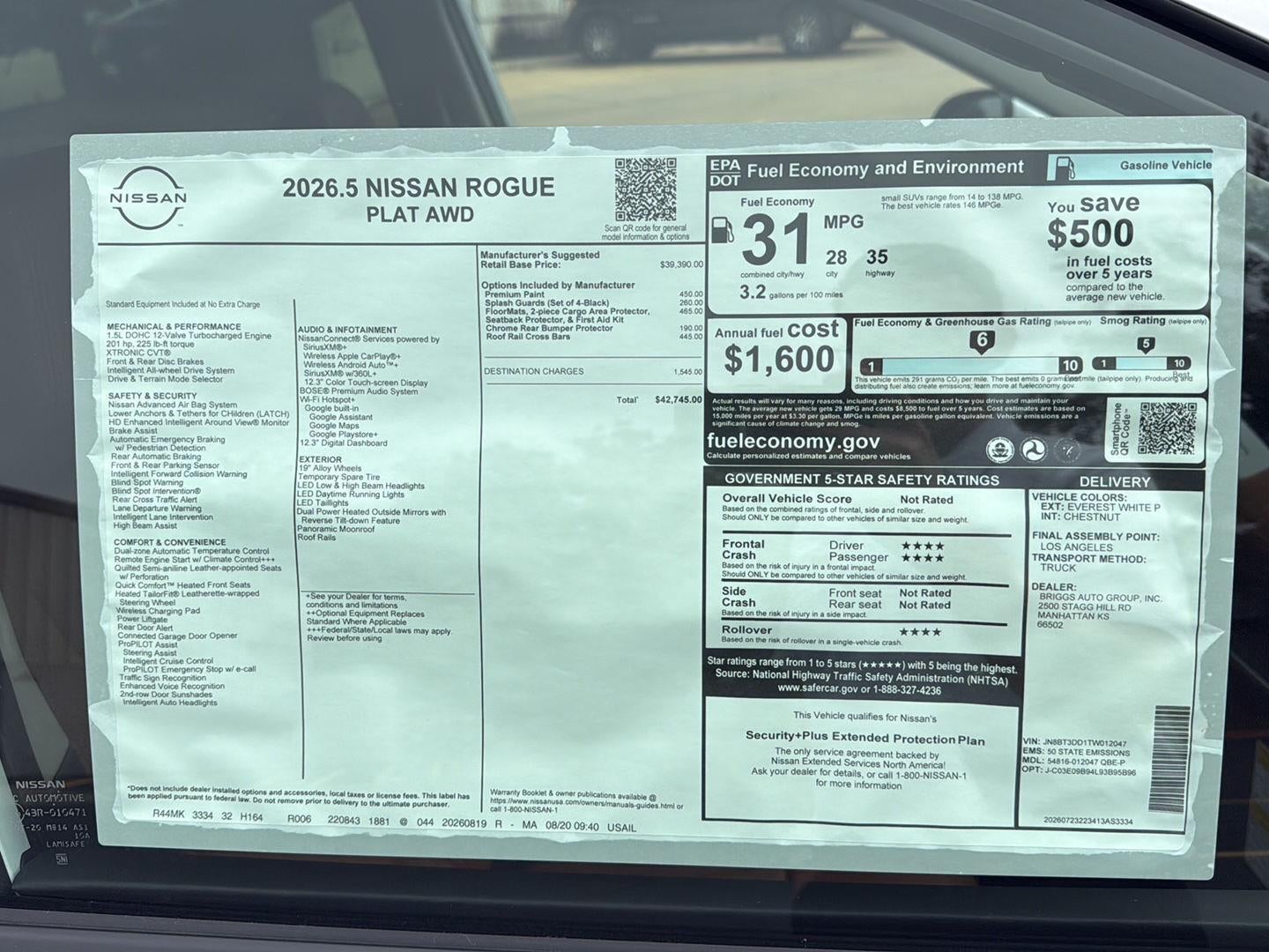 2026 Nissan Rogue Platinum