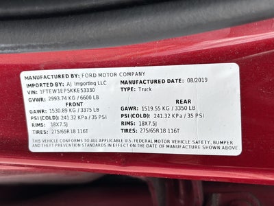 2019 Ford F-150 XLT